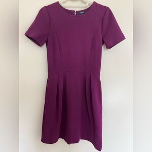 ModCloth Gallerist Ponte Dress Size 2 Eggplant Purple